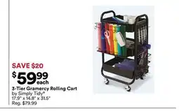 Michaels 3-Tier Gramercy Rolling Cart by Simply Tidy offer