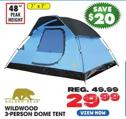 Big 5 Golden Bear Wildwood 3-Person Dome Tent offer