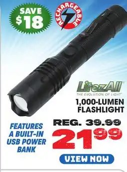 Big 5 LitezAll 1000 Lumen Rechargeable Flashlight offer