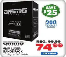 Big 5 Ammo, Inc. 9mm Luger Range Pack offer