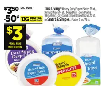 Dollar General true Living , Smart & Simple offer