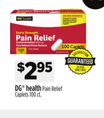 Dollar General DG health Pain Relief Caplets offer