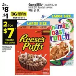 Dollar General General Mills Cereal offer