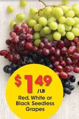 Kroger Red, White or Black Seedless Grapes offer