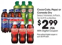 Kroger Coca-Cola, Pepsi or Canada Dry offer