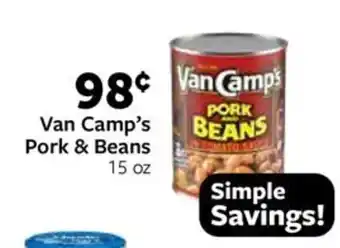 Fareway Van Camp's Pork & Beans offer