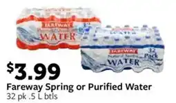 Fareway Fareway Spring or Purified Water offer