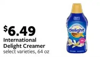 Fareway International Delight Creamer offer