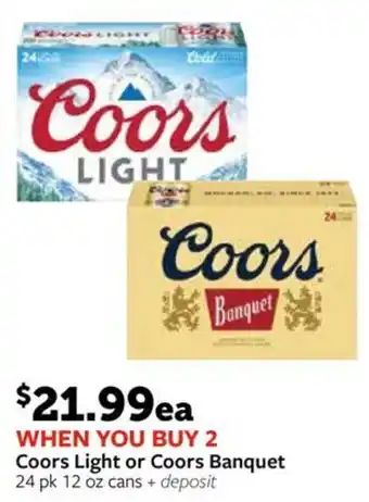 Fareway Coors Light or Coors Banquet offer
