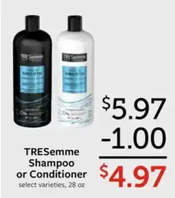 Fareway TRESemme Shampoo or Conditioner offer