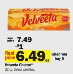 Meijer Velveeta Cheese offer