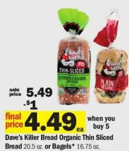 Meijer Dave's Killer Bread Organic Thin Sliced Bread offer