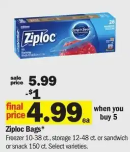 Meijer Ziploc Bags offer