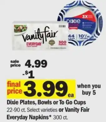 Meijer Dixie Plates, Bowls or To Go Cups offer