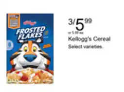 Walgreens Kellogg's Cereal offer