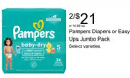 Walgreens Pampers Diapers or Easy Ups Jumbo Pack offer