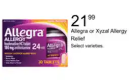 Walgreens Allegra or Xyzal Allergy Relief offer
