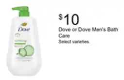 Walgreens Dove Men's Bath Care offer