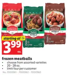 Lidl frozen meatballs offer