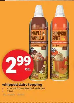 Lidl whipped dairy topping offer