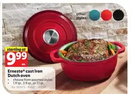 Lidl Ernesto cast iron Dutch oven offer