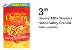 Walgreens General Mills Cereal or Nature Valley Granola offer