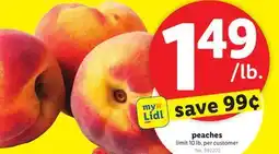 Lidl peaches offer