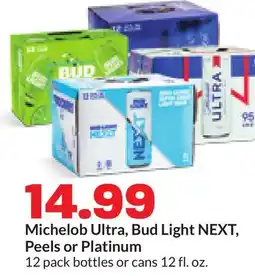 Hy-Vee Michelob Ultra, Bud Light NEXT, Peels or Platinum offer