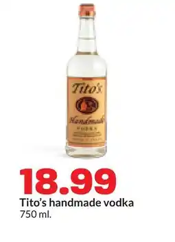 Hy-Vee Tito's handmade vodka offer