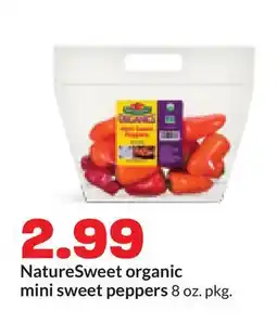Hy-Vee NatureSweet organic mini sweet peppers offer