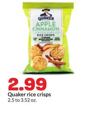 Hy-Vee Quaker rice crisps offer