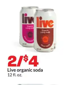 Hy-Vee Live organic soda offer