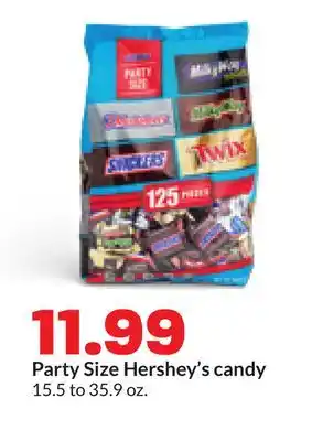 Hy-Vee Party Size Hershey's candy offer