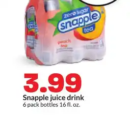 Hy-Vee Snapple juice drink offer