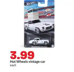 Hy-Vee Hot Wheels vintage car offer