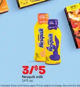 Hy-Vee Nesquik milk offer