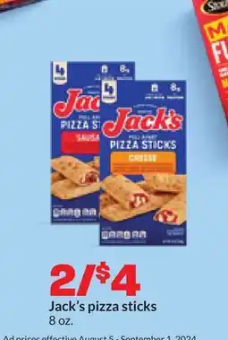 Hy-Vee Jack's pizza sticks offer