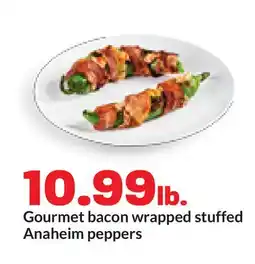 Hy-Vee Gourmet bacon wrapped stuffed Anaheim peppers offer