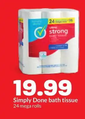 Hy-Vee Simply Done bath tissue offer