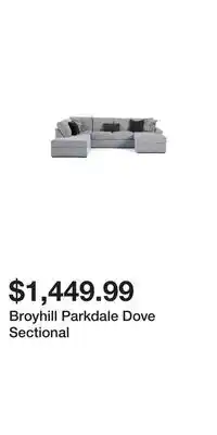 Big Lots Broyhill Parkdale Dove Sectional offer