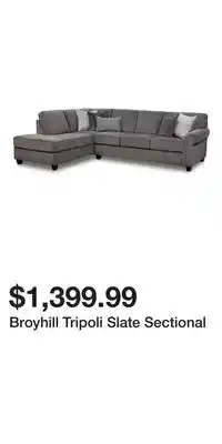 Big Lots Broyhill Tripoli Slate Sectional offer