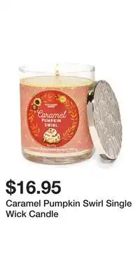 Bath & Body Works Caramel Pumpkin Swirl Single Wick Candle offer