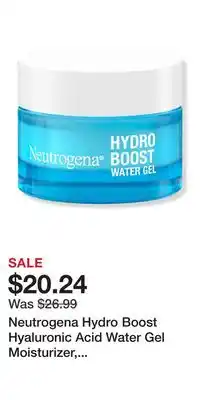 Ulta Beauty Neutrogena Hydro Boost Hyaluronic Acid Water Gel Moisturizer, Fragrance Free offer
