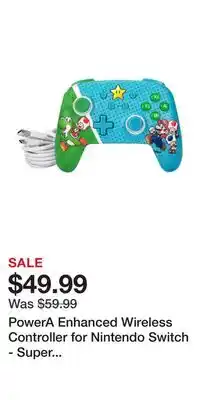 Game Stop PowerA Enhanced Wireless Controller for Nintendo Switch - Super Star Friends offer