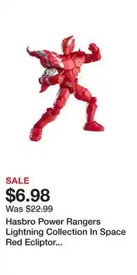 Game Stop Hasbro Power Rangers Lightning Collection In Space Red Ecliptor 6-in Action Figure offer