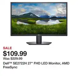 Office Depot Dell SE2722H 27 FHD LED Monitor, AMD FreeSync offer