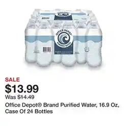 Office Depot Office Depot Brand Purified Water, 16.9 Oz, Case Of 24 Bottles offer