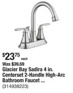 The Home Depot Glacier Bay Sadira 4 in. Centerset 2-Handle High-Arc Bathroom Faucet ... offer