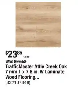 The Home Depot TrafficMaster Attie Creek Oak 7 mm T x 7.6 in. W Laminate Wood Flooring... offer