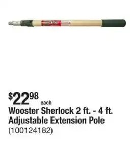 The Home Depot Wooster Sherlock 2 ft. - 4 ft. Adjustable Extension Pole offer